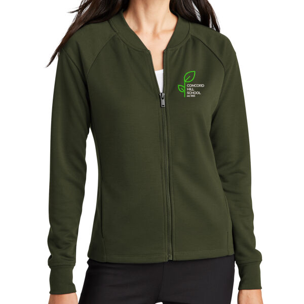 Mercer+Mettle Women's Double-Knit Bomber - Embroidered Logo Thumbnail